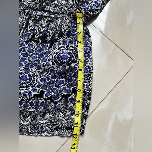 ANGIE Elephant Printed Strapless Romper Medium lightweight summer jumpsuit - Picture 9 of 16